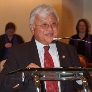 Photo of Mike Honda Giving a Speech
