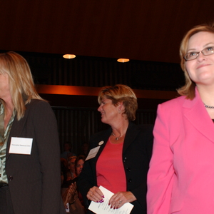 Photo of Cindy Chavez with Rebecca Cohn and Kathleen King