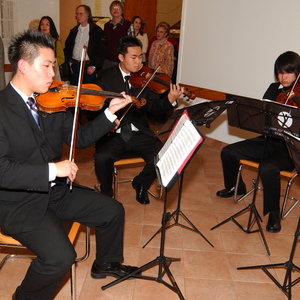 Violinist Performing at the State of the County